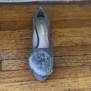 Louise et Cie gray loafer w/ pompom